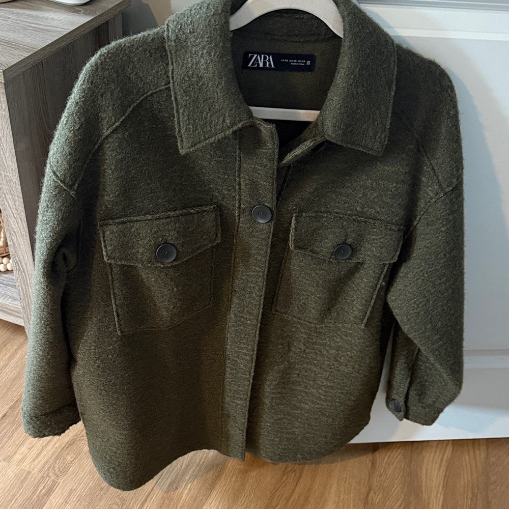 Zara Forest Green Pea Coat